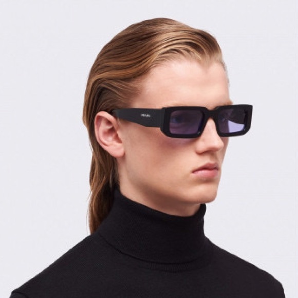 NEW PRADA SPR 06Y 02Z01O SQUARE PR 06YZ 02Z01O UNISEX PR06YS BLACK SUNGLASSES